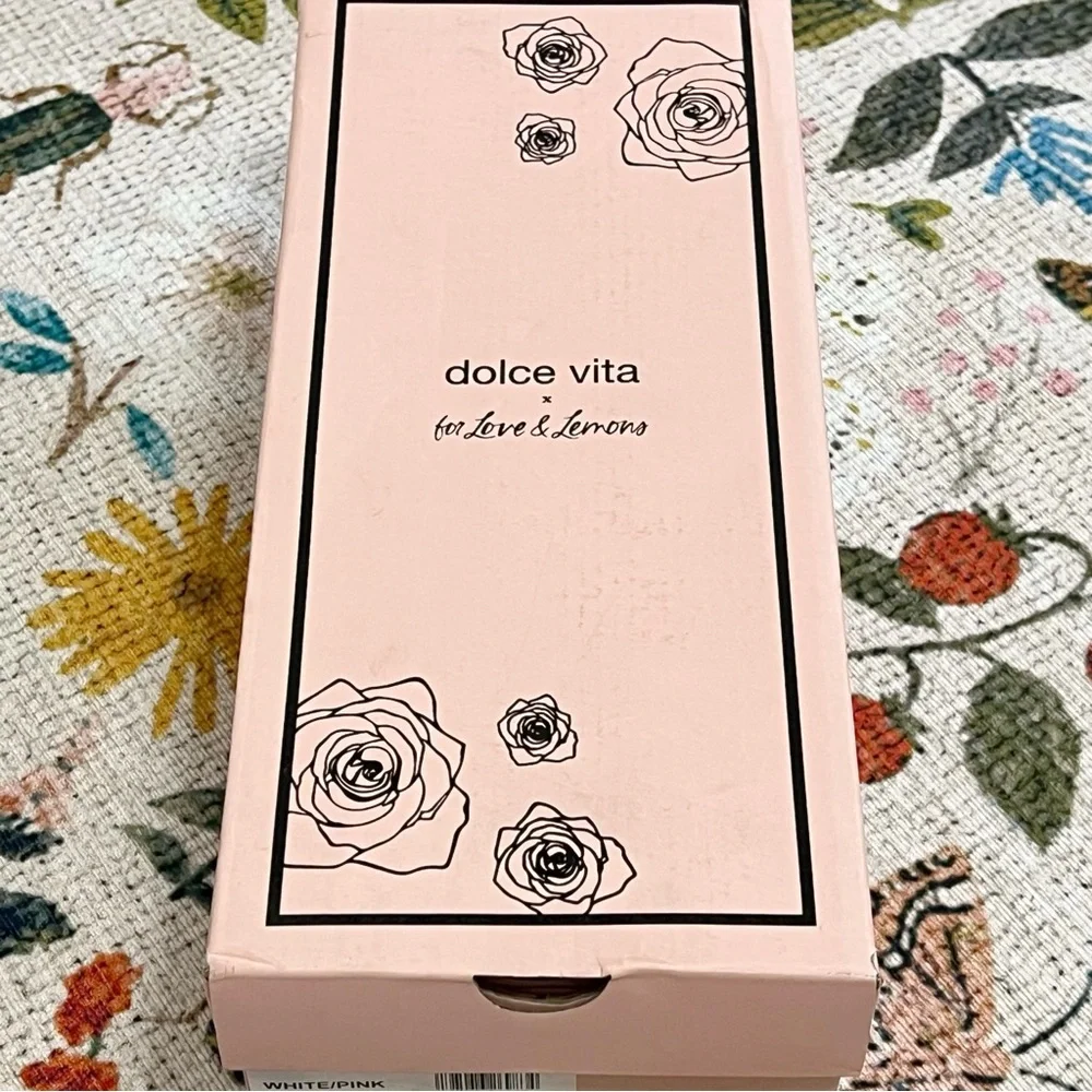 NWT For Love And Lemons X Dolce Vita Lilou Mule in Pink Chalk Gingham Mule - Picture 12 of 13